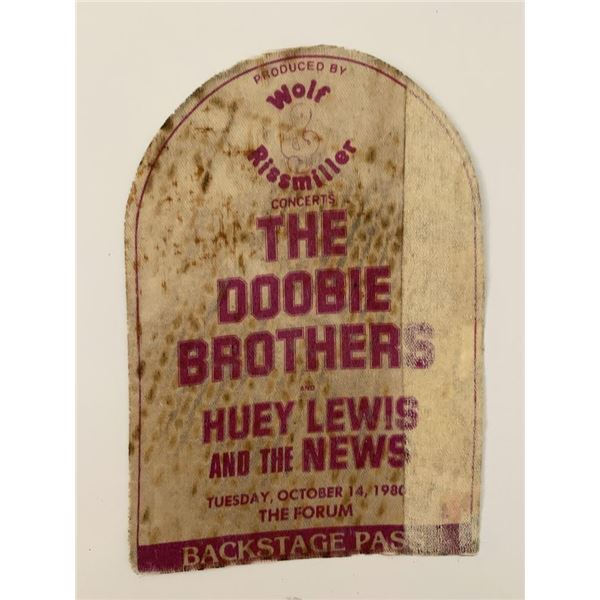 The Doobie Brothers and Huey Lewis and the News 1980 Backstage Pass