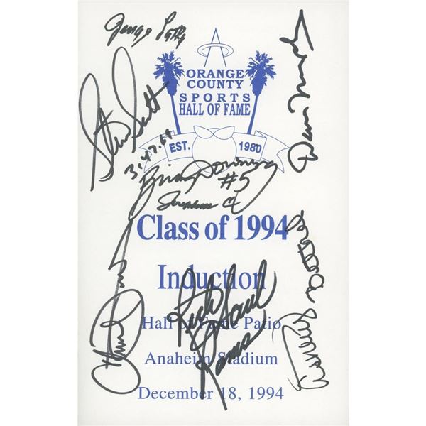 Orange County Sports Hall of Fame 1994 signed flyer
