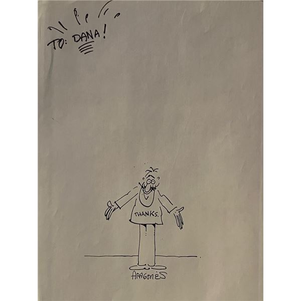 Mad Magazine Cartoonist Sergio AragonÃ©s Signed Sketch