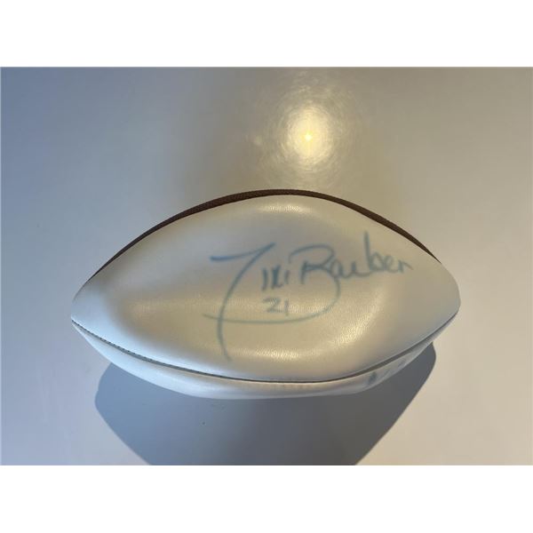 Tiki Barber and Tony Siragusa signed football. GFA authenticated