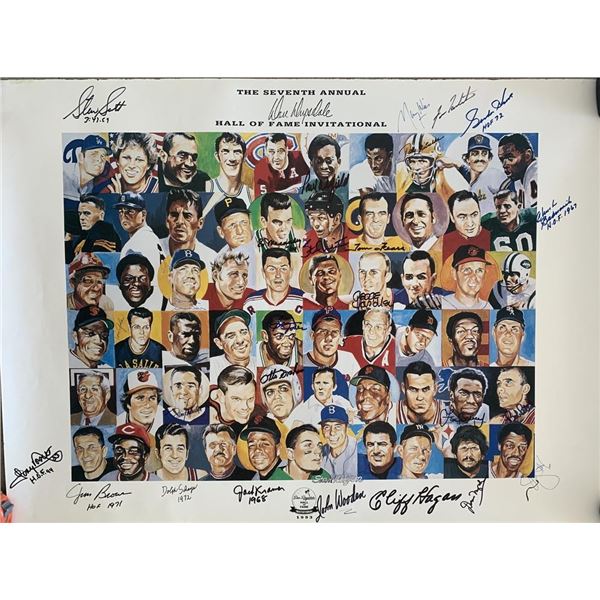 1993 Don Drysdale Hall Of Fame Invitational signed poster