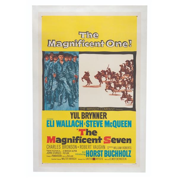 A "The Magnificent Seven" Linen-Backed One-Sheet.