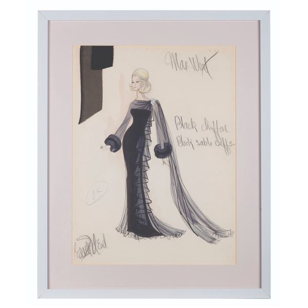 An Edith Head Costume Design for Mae West.