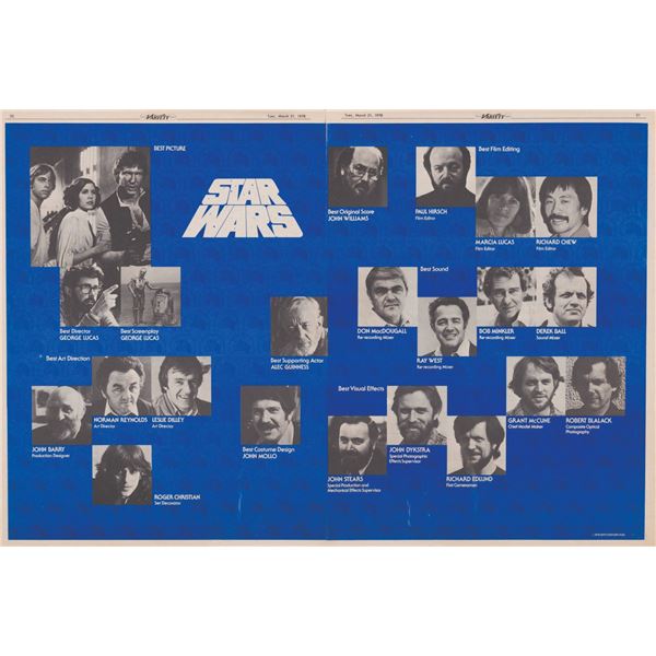 A "Star Wars" FYC Variety Ad Layout.