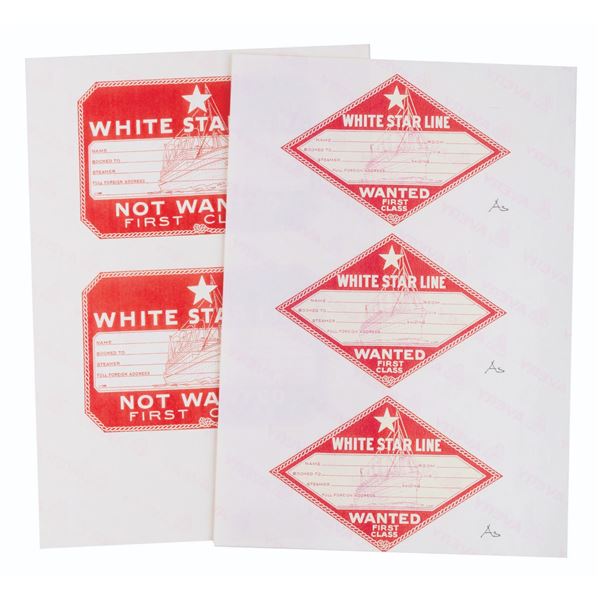 A "Titanic" Prop Luggage Tag Collection.