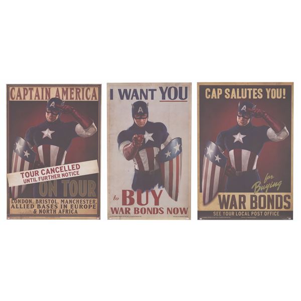 A Set of "Captain America" Propaganda Posters.