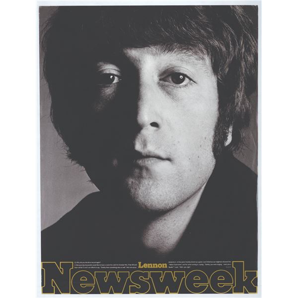 A Rare Newsweek John Lennon Poster.