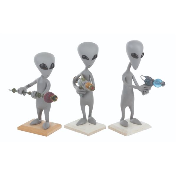 Three "Alien Xmas" Klept Stop-Motion Puppets.