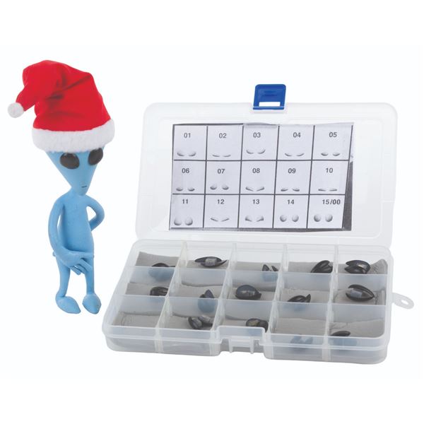 An "Alien Xmas" Blue X Stop-Motion Puppet.