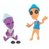 Image 1 : A Pair of "Alien Xmas" Colorful Klept Stop-Motion Puppets.