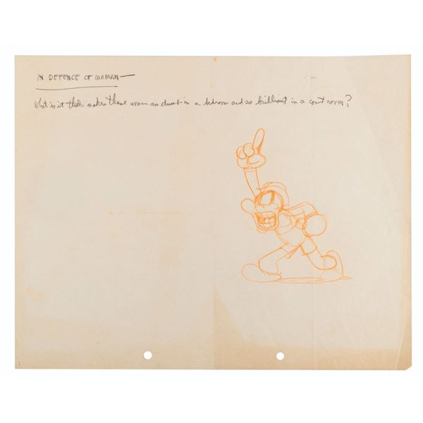 An Original "Flip the Frog" Model Drawing.