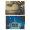 Image 1 : A Pair of "Mighty Mouse" Production Backgrounds.