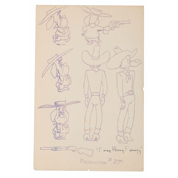 A "Drag-A-Long Droopy" Studio Model Sheet.