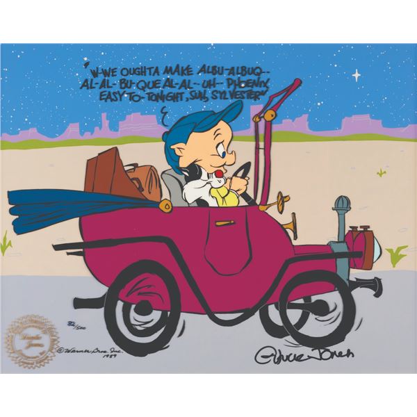 A Signed Porky Pig Limited Edition Cel.