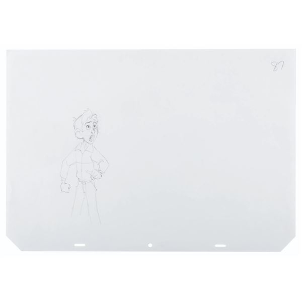 An "Iron Giant" Hogarth Production Drawing.