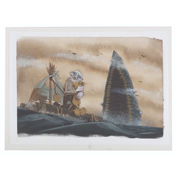 A "Guillermo del Toro's Pinocchio" Original Concept Painting.