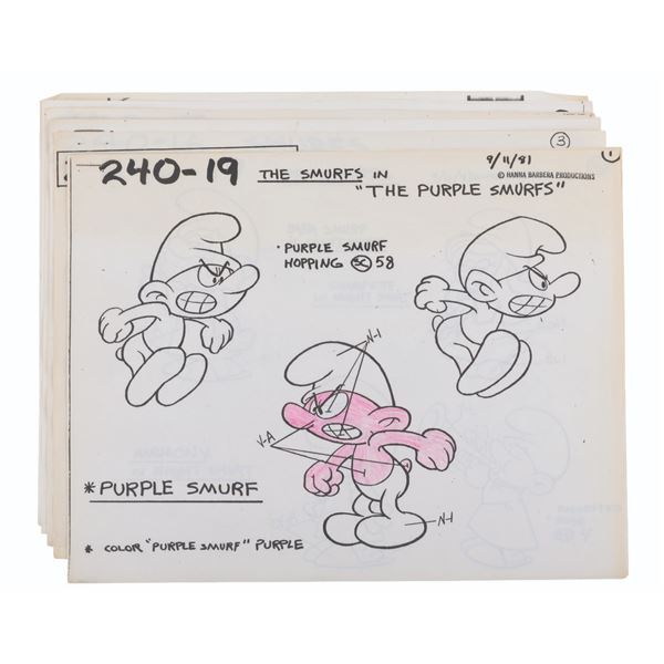 "The Smurfs" Character and Prop Model Sheets.