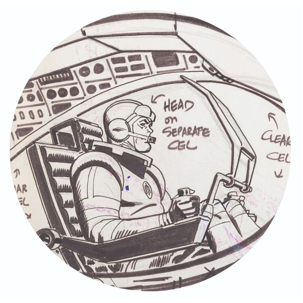 An Original "Space Angel" Production Drawing.