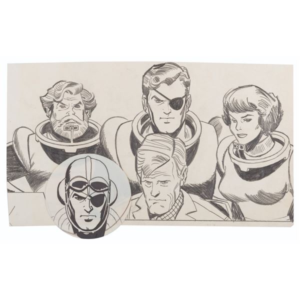 A Pair of Original "Space Angel" Production Drawings.