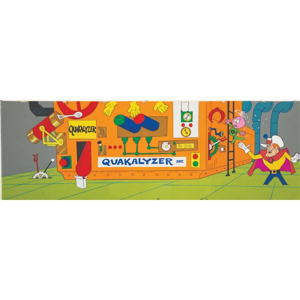 A Quisp and Quake Production Cel and Pan Background.