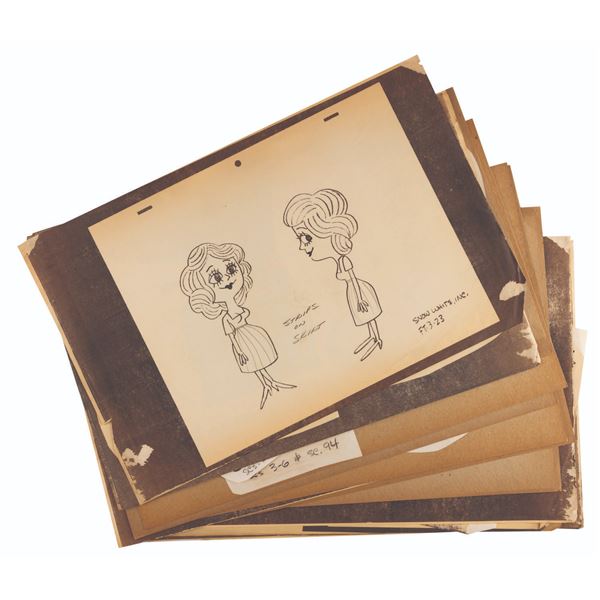 A Collection of "Fractured Fairy Tales" Model Sheets.