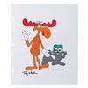Image 1 : A Jay Ward Signed #33 Rocky and Bullwinkle Scene Cel.