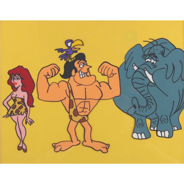 A Jay Ward Productions #45 George of the Jungle Scene Cel.