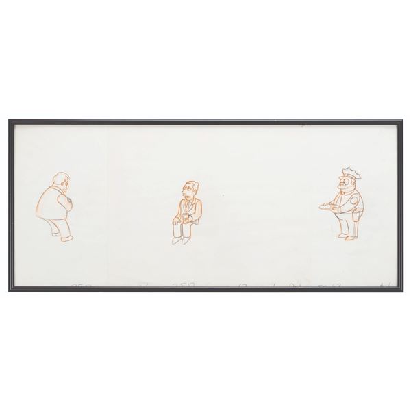 A Set of "The Simpsons" Original Production Drawings.