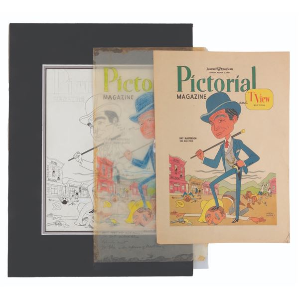 "Bat Masterson" New York Journal-American Original Cover Art.