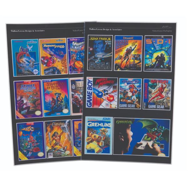 A Pair of Wallen/Green Video Game Packaging Posters.