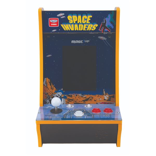 An Arcade1Up Space Invaders Counter-Cade.