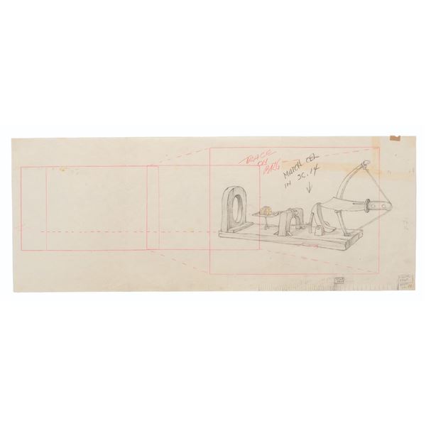 A "Three Blind Mouseketeers" Original Layout Drawing.