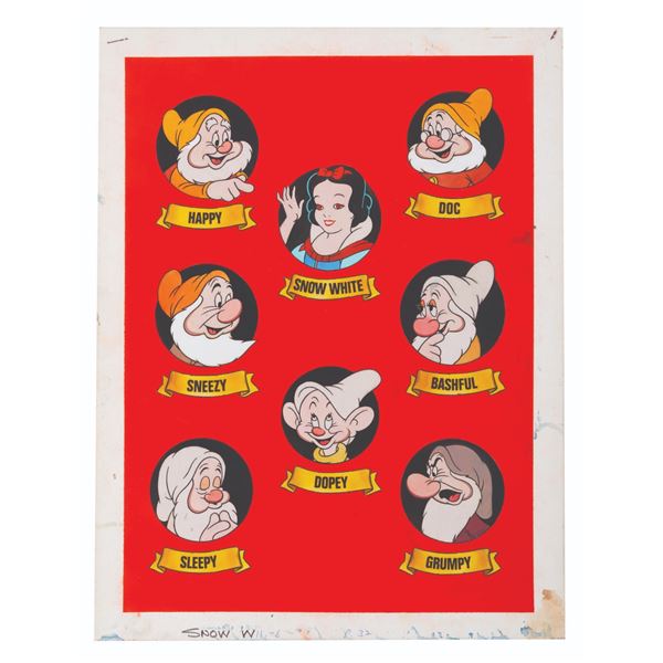 "Snow White and the Seven Dwarfs" Original Book Art.