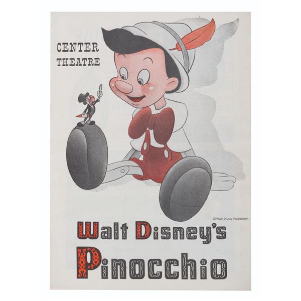 A "Pinocchio" Grand Opening Theatre Program.