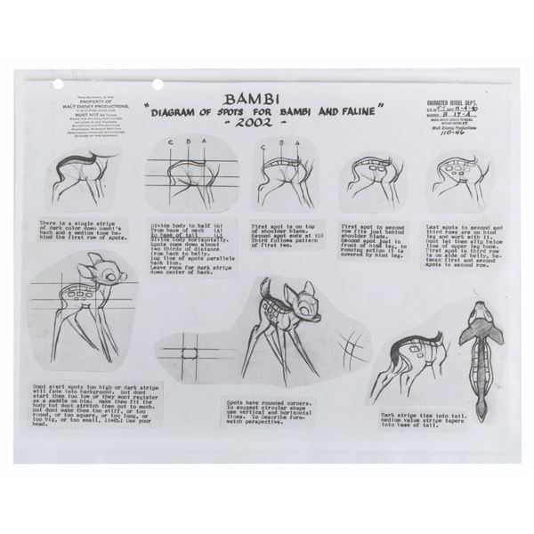 A "Bambi" Model Sheet.