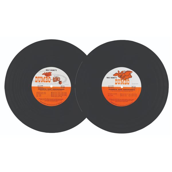 A Pair of "Dumbo" & "The Legend of Lobo" Radio Spots Records.