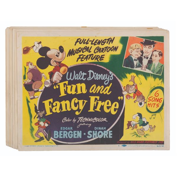 A Set of "Fun and Fancy Free" Lobby Cards.