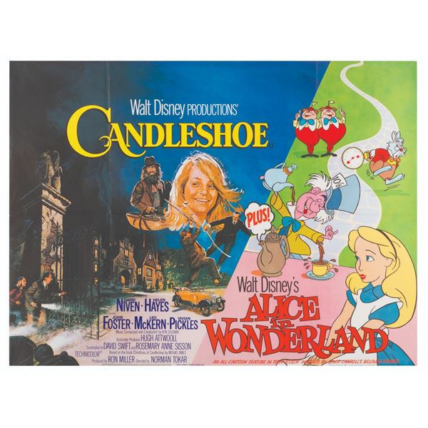 An "Alice in Wonderland" and "Candleshoe" British Quad Poster.