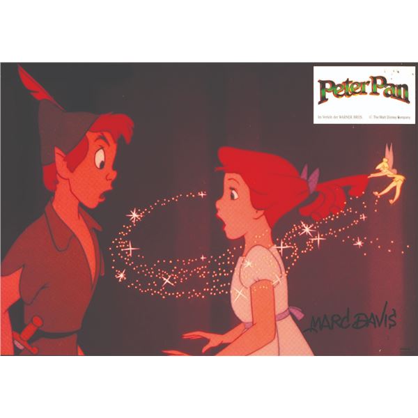 A Marc Davis Signed "Peter Pan" Re-Release Lobby Card.