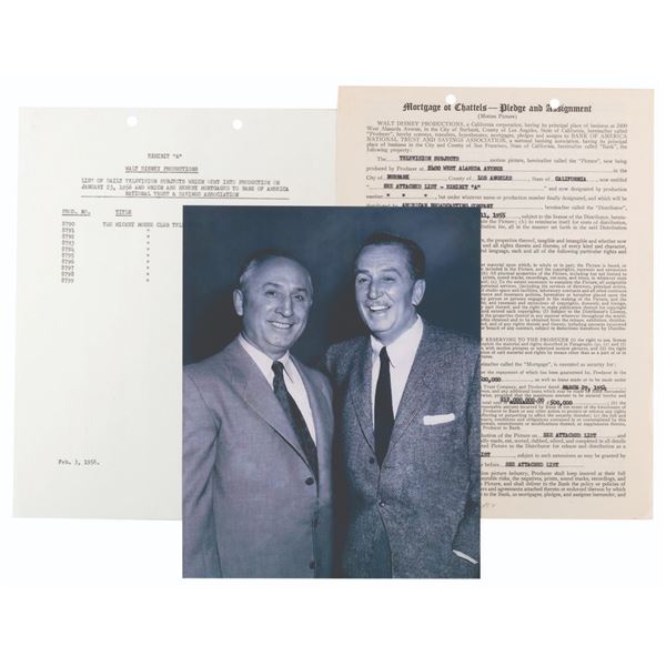 A Roy O. Disney Signed Mortgage of Chattels.