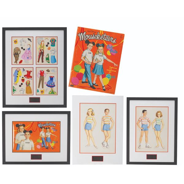 The Complete Mouseketeers Cut Outs Artwork & Signed Book.