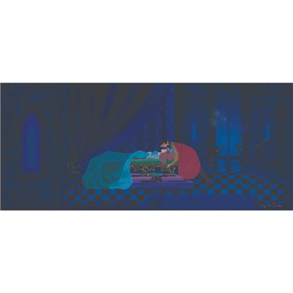 An Eyvind Earle "Sleeping Beauty" Concept Painting.