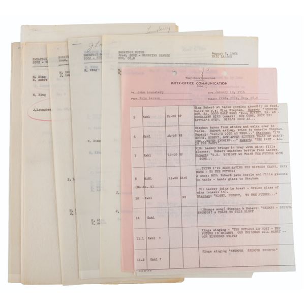 John Lounsbery's "Sleeping Beauty" Sweatbox Notes.