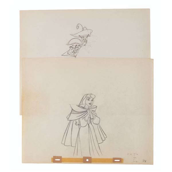A Pair of "Sleeping Beauty" Production Drawings.