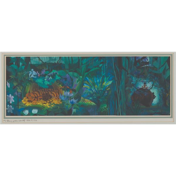 A Walt Peregoy "The Jungle Book" Color Background Study.