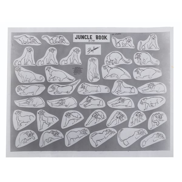A "The Jungle Book" Bagheera Model Sheet.