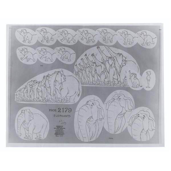 A "The Jungle Book" Elephants Model Sheet.