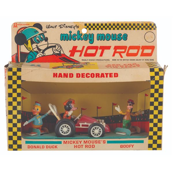 A Mickey Mouse Hot Rod Toy Set.