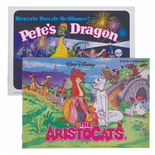 A Pair of "Pete's Dragon" and "The Aristocats" Press Books.
