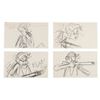 Image 2 : A Collection of "The Rescuers" Storyboard Panels.